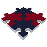 4x PUZZLE acoustic elements made of Basotect ® G+ sound insulation sound absorber - dark blue + bordeaux