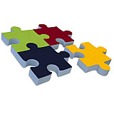 4x PUZZLE acoustic elements made of Basotect ® G+ sound insulation sound absorber - 4 colours