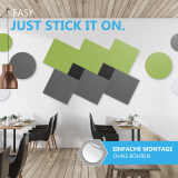 3 Acoustic sound absorbers made of Basotect ® G+ / Circle Multicolour Set 29