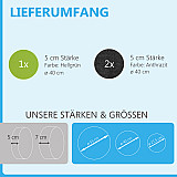 3 Acoustic sound absorbers made of Basotect ® G+ / Circle Multicolour Set 27