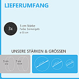 3 Acoustic sound absorbers made of Basotect ® G+ / Circle Multicolour Set 23