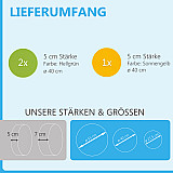 3 Acoustic sound absorbers made of Basotect ® G+ / Circle Multicolour Set 26