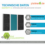 Sound absorber set Colore made of Basotect G+< 3 elements > anthracite + petrol