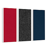 Sound absorber set Colore made of Basotect G+< 3 elements > anthracite + dark blue + bordeaux Sound absorber set Colore made of Basotect G+< 3 elements > anthracite + dark blue + bordeaux