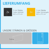 Sound absorber set Colore made of Basotect G+< 3 elements > anthracite + sunny yellow