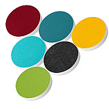 6 Acoustic sound absorbers made of Basotect ® G+ / Circle Multicolour Set 13