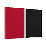 Basotect ® G+ sound absorber / 2 x wall object 82.5x55 cm acoustic element sound insulation (bordeaux + black)