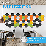 6 absorbers honeycomb form made of Basotect ® G+ each 300 x 300 x 30mm &quote;Colore&quote; BORDEAUX and ANTHRACITE