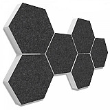 6 absorbers honeycomb shape made of Basotect ® G+ each 300 x 300 x 70mm &quote;Colore&quote; ANTHRACITE