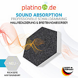 6 absorbers honeycomb shape made of Basotect ® G+ each 300 x 300 x 70mm &quote;Colore&quote; ANTHRACITE