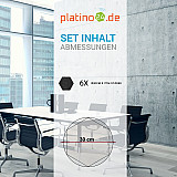 6 absorbers honeycomb shape made of Basotect ® G+ each 300 x 300 x 70mm &quote;Colore&quote; ANTHRACITE