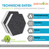 6 absorbers honeycomb shape made of Basotect ® G+ each 300 x 300 x 70mm &quote;Colore&quote; ANTHRACITE