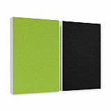 Basotect ® G+ sound absorber / 2 x wall object 82.5x55 cm acoustic element sound insulation (light green + black)