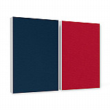 Basotect ® G+ sound absorber / 2 x wall object 82.5x55 cm acoustic element sound insulation (dark blue + bordeaux)