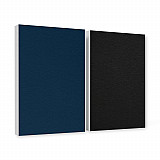 Basotect ® G+ sound absorber / 2 x wall object 82.5x55 cm acoustic element sound insulation (dark blue + black)