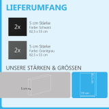 Sound absorber made of Basotect ® G+ / 4 x wall objects 82,5x55cm acoustic element sound insulation (Set 2)