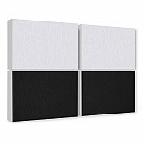 Schallabsorber aus Basotect ® G+ / 4 x Wandbild 82,5x55 cm Akustik Element Schalldämmung (Set 22)