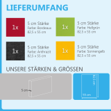 Sound absorber made of Basotect ® G+ / 4 x wall objects 82,5x55cm acoustic element sound insulation (Set 29)