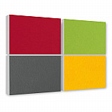 Schallabsorber aus Basotect ® G+ / 4 x Wandbild 82,5x55 cm Akustik Element Schalldämmung (Set 30)