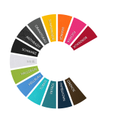 Wall object squares 9 pieces sound insulation, GRANITE GREY - sound absorber - elements made of Basotect ® G+
