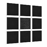 Wandbild Quadrate 9-tlg. Schalldämmung aus Basotect ® G+ / Schallabsorber - Elemente - Set 02