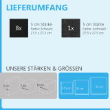 Wandbild Quadrate 9-tlg. Schalldämmung aus Basotect ® G+ / Schallabsorber - Elemente - Set 02