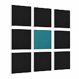 Wall objects squares 9-pcs. sound insulation made of Basotect ® G+ / sound absorber - elements - Set 07