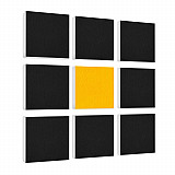 Wall objects squares 9-pcs. sound insulation made of Basotect ® G+ / sound absorber - elements - Set 09 Wall objects squares 9-pcs. sound insulation made of Basotect ® G+ / sound absorber - elements - Set 09