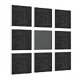 Wall objects squares 9-pcs. sound insulation made of Basotect ® G+ / sound absorber - elements - Set 13