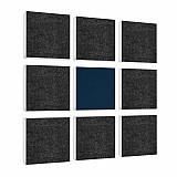 Wall objects squares 9-pcs. sound insulation made of Basotect ® G+ / sound absorber - elements - Set 14