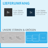 Wall objects squares 9-pcs. sound insulation made of Basotect ® G+ / sound absorber - elements - Set 14