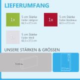 Sound absorber set Colore made of Basotect G+< 3 elements > light green + white + bordeaux