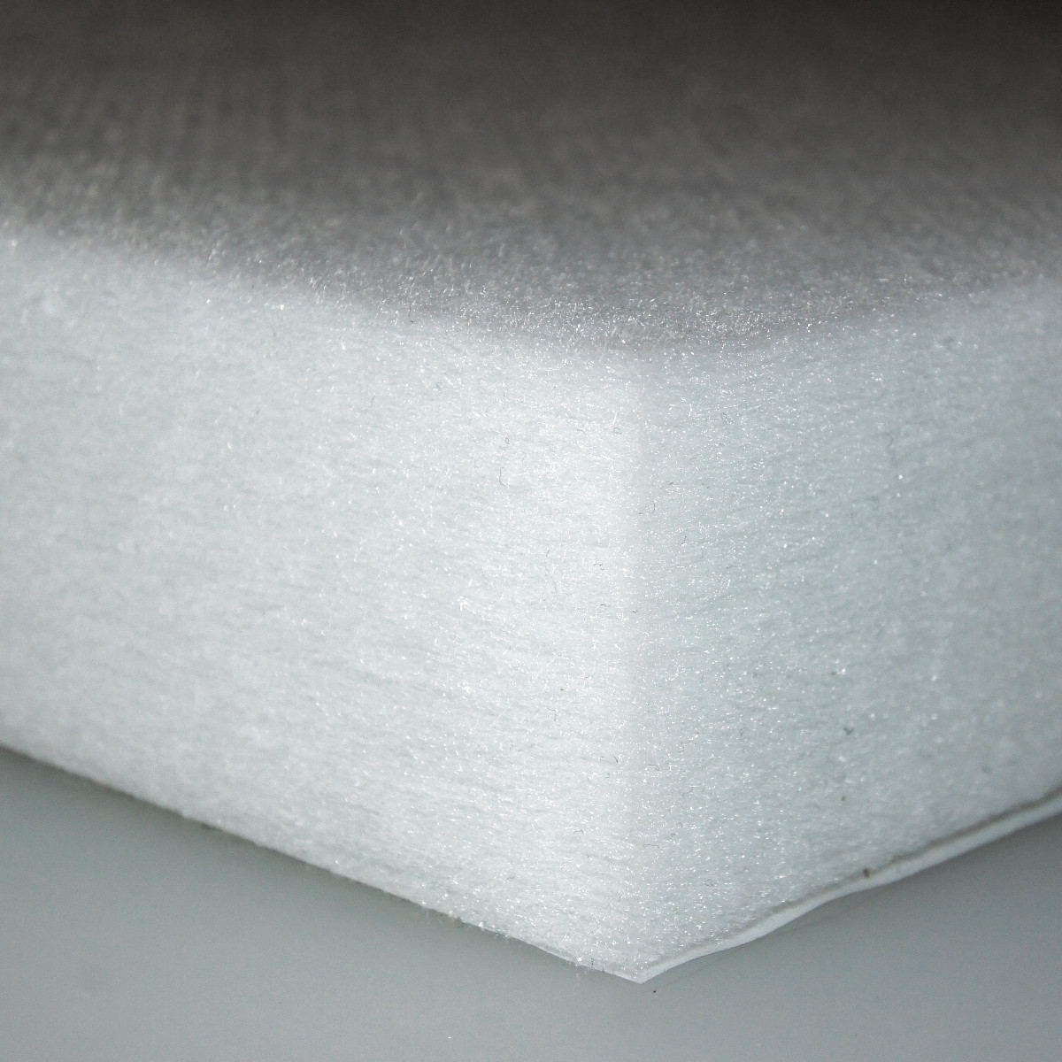 Polyester-Dämmvlies-Matte / Stärke 60mm / selbstklebend - RG: ca. 30kg/m³ -  weiß