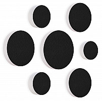 7 Acoustic sound absorbers made of Basotect ® G+ / Circular Colore-Set black