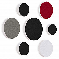 7 Acoustic sound absorbers made of Basotect ® G+ / Circular Multicolore-Set 03