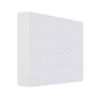 AUDIO SKiller 1 Sound Absorber Element Level UP Square made of Basotect G+® with acoustic felt in white/acoustic improvement for gamers, streamers, Youtuber