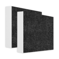 AUDIO SKiller 2 Sound Absorber Elements Level UP Square made of Basotect G+® with acoustic felt in anthracite/acoustic improvement for gamers, streamers, Youtuber