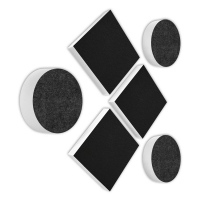 AUDIO SKiller 6 Sound Absorber Set Level UP made of Basotect G+® with acoustic felt in anthracite & black/acoustic improvement for gamers, streamers, Youtuber
