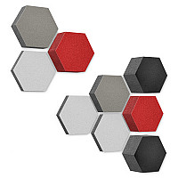 platino24 STUDIOline Acoustic Panels 3D-Set Honeycomb - 9 elements with special acoustic coating #A001