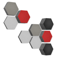 platino24 STUDIOline Acoustic Panels 3D-Set Honeycomb - 9 elements with special acoustic coating #A001