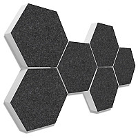 6 Absorber Wabenform aus Basotect ® G+ je 300 x 300 x 70mm Colore Anthrazit // 2. WAHL