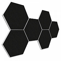 6 Absorber Wabenform aus Basotect ® G+ je 300 x 300 x 50mm Colore Schwarz // 2. WAHL
