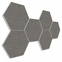 6 Absorber Wabenform aus Basotect ® G+ je 300 x 300 x 30mm Colore Granitgrau // 2. WAHL