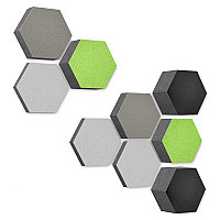 platino24 STUDIOline Acoustic Panels 3D-Set Honeycomb - 9 elements with special acoustic coating #A002