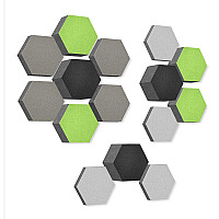 platino24 STUDIOline Acoustic Panels 3D-Set Honeycomb - 15 elements with special acoustic coating #B002