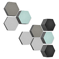 platino24 STUDIOline Acoustic Panels 3D-Set Honeycomb - 9 elements with special acoustic coating #A003