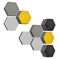 platino24 STUDIOline Acoustic Panels 3D-Set Honeycomb - 9 elements with special acoustic coating #A004