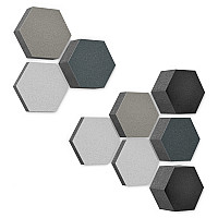 platino24 STUDIOline Acoustic Panels 3D-Set Honeycomb - 9 elements with special acoustic coating #A005