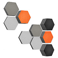 platino24 STUDIOline Acoustic Panels 3D-Set Honeycomb - 9 elements with special acoustic coating #A007