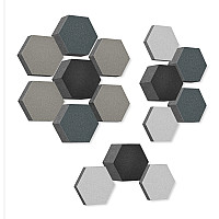 platino24 STUDIOline Acoustic Panels 3D-Set Honeycomb - 15 elements with special acoustic coating #B005